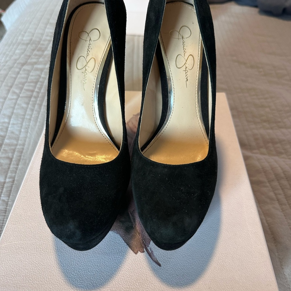 Jessica Simpson Black Suede Heels